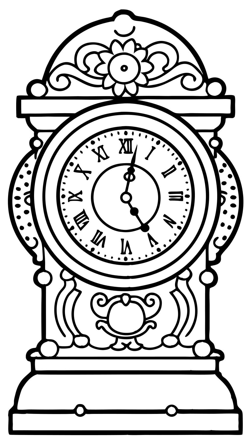 clock coloring pages